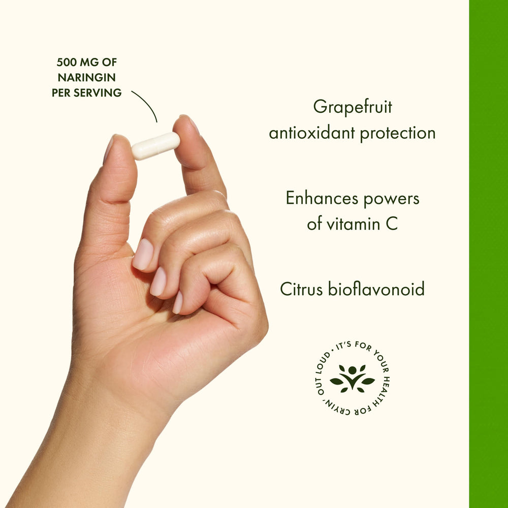 Swanson Naringin supplement facts panel illustrating per serving and ingredients