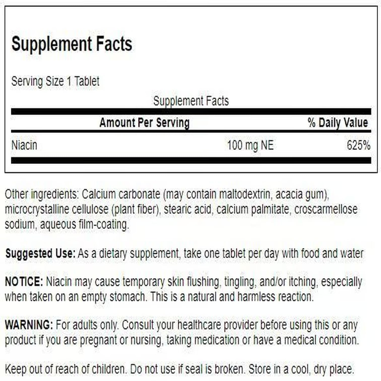 Swanson Niacin capsules poured, highlighting easy daily energy support.