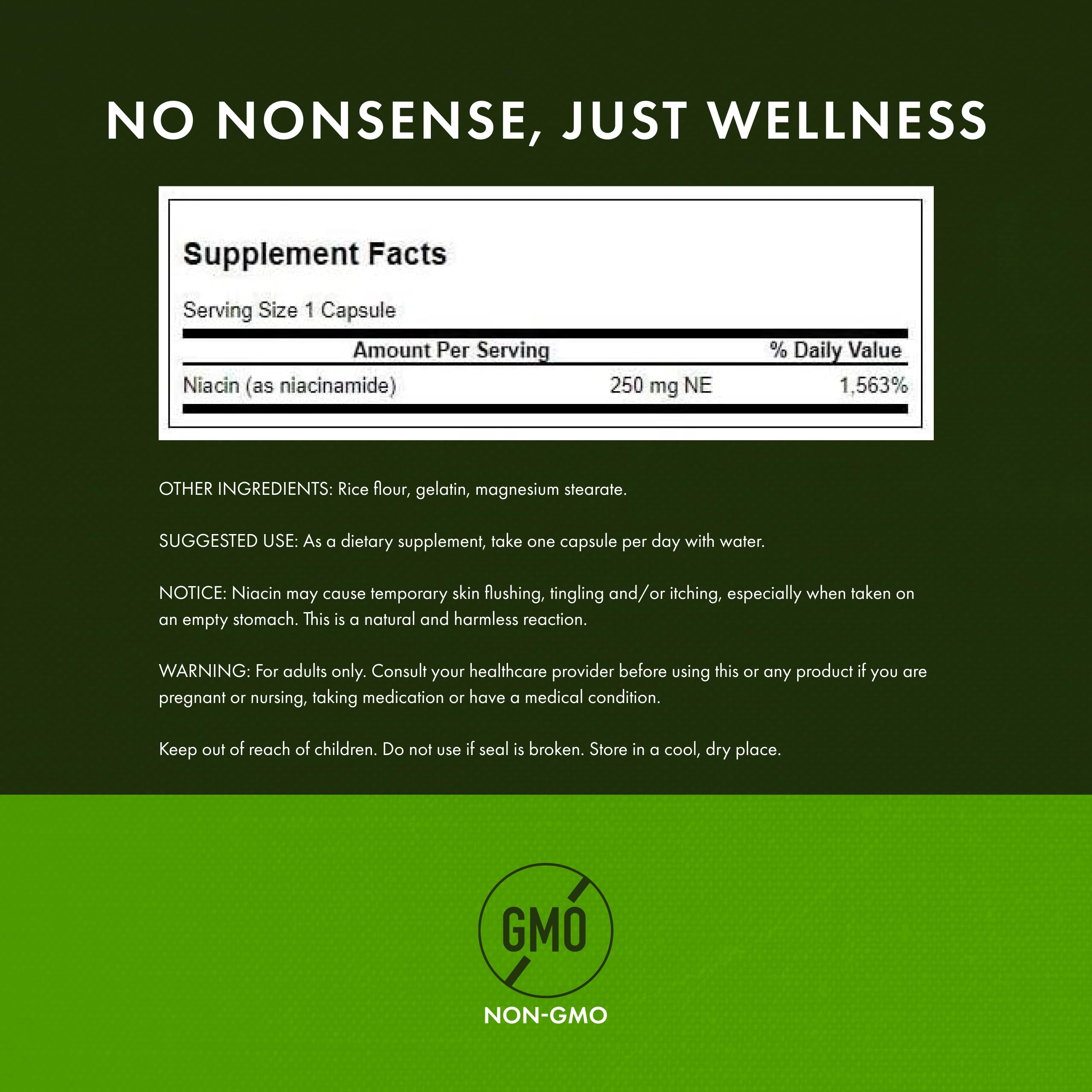Swanson Niacinamide plant-based formulation for holistic wellness