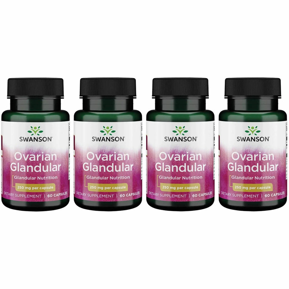 Swanson Ovarian Glandular bottle front shows clear packaging for trust and easy recognition