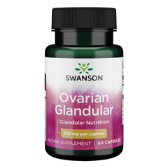 Swanson Ovarian Glandular bottle pour shows premium capsules for daily balance