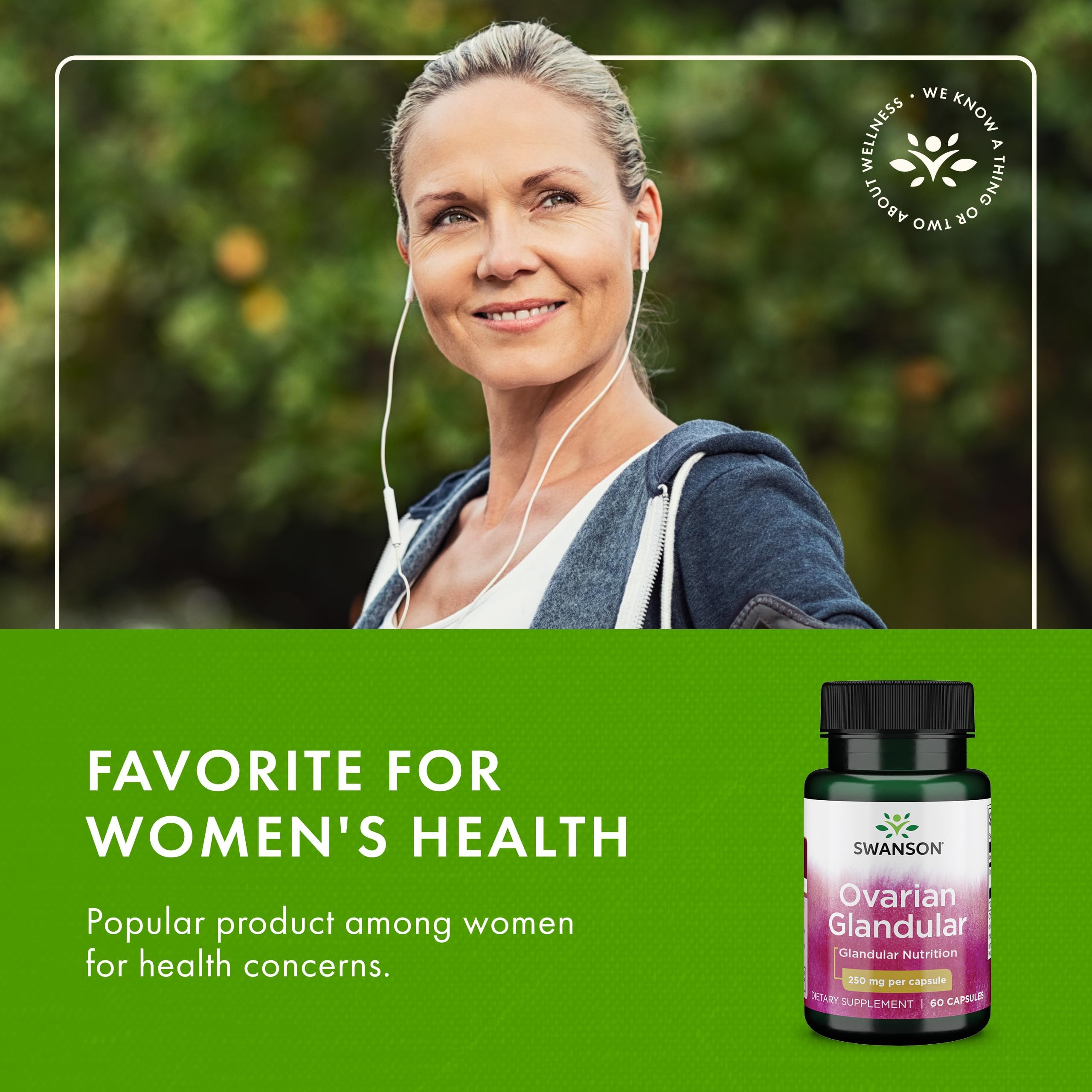 Swanson Ovarian Glandular daily-dose capsule ready for routine use