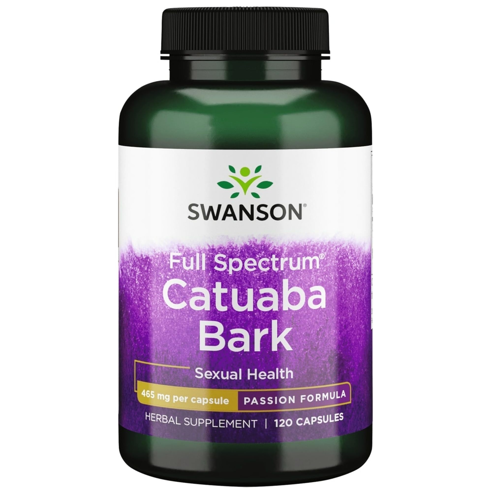 Swanson Passion Products Catuaba Bark bottle with full-spectrum formula for natural vitality