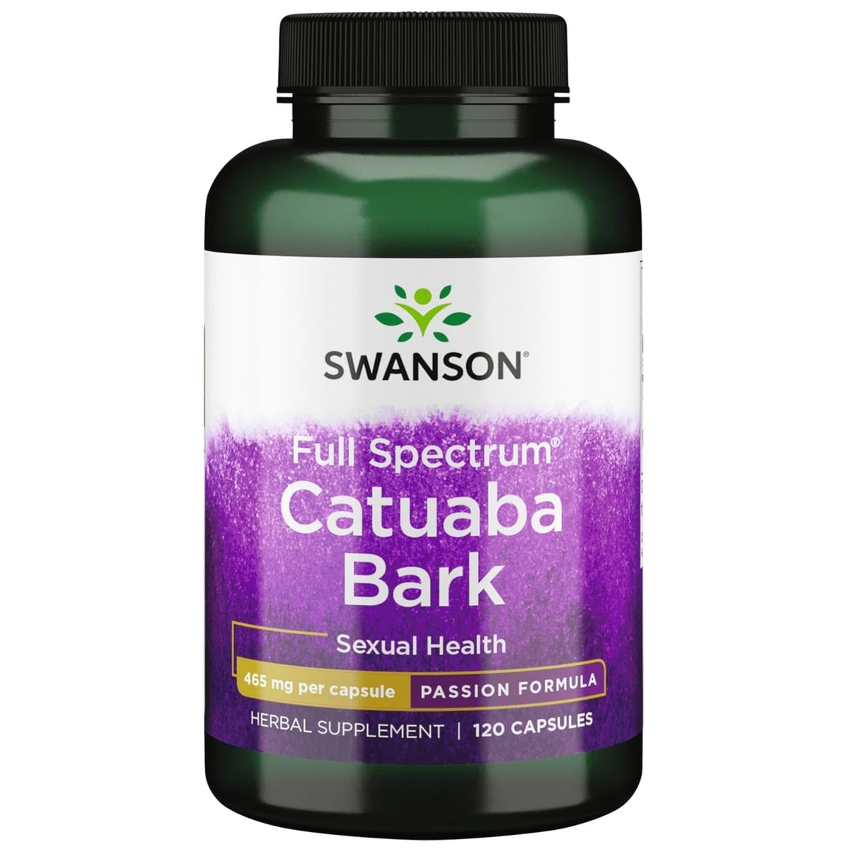 Swanson Passion Products Catuaba Bark bottle with full-spectrum formula for natural vitality