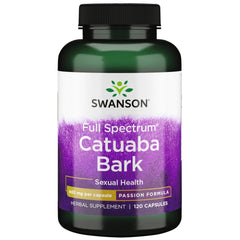 Swanson Passion Products Catuaba Bark bottle with full-spectrum formula for natural vitality