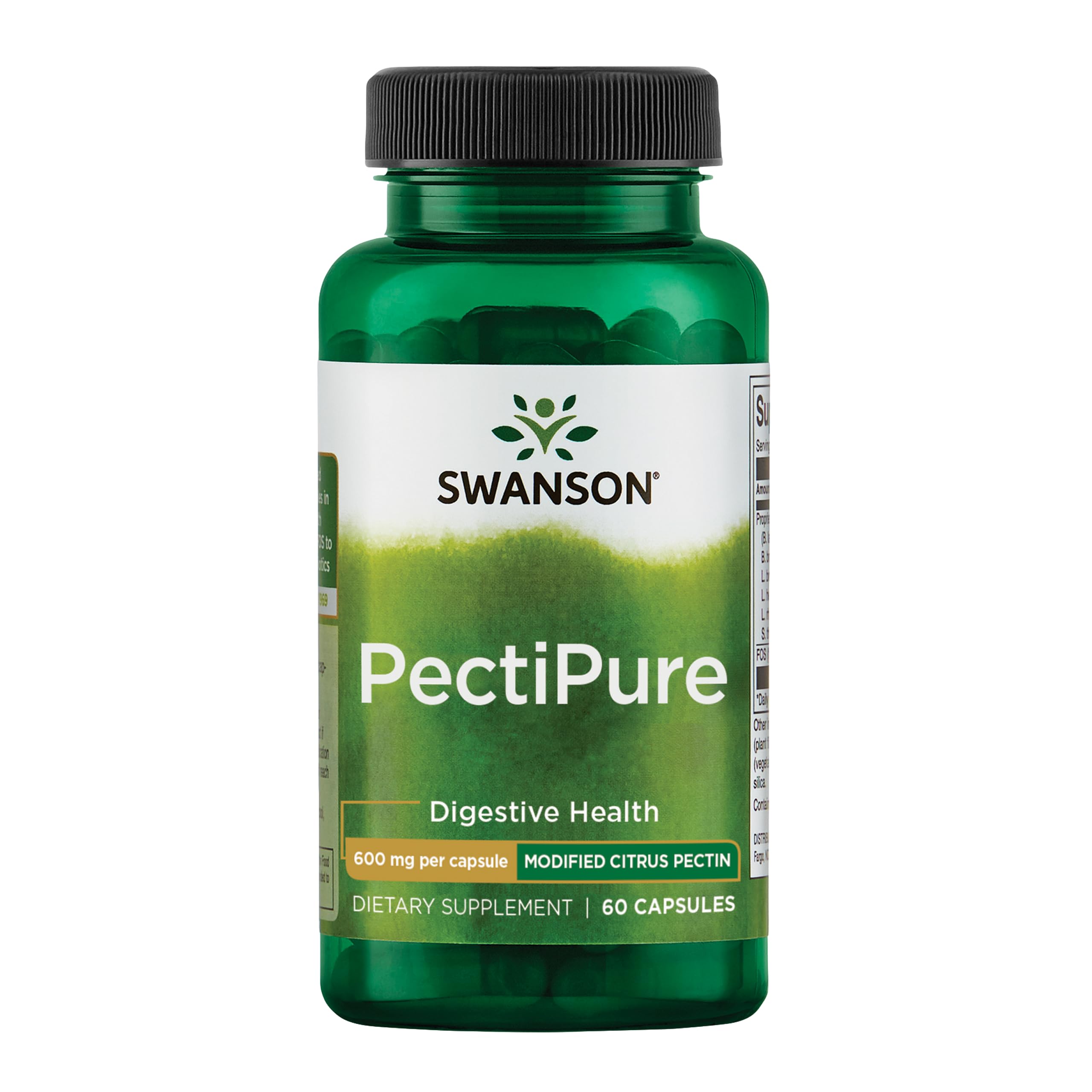 Swanson PectiPure capsules with modified citrus pectin for daily digestive wellness.