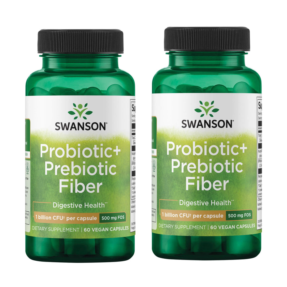 Swanson Prebiotic + Probiotic Fiber bottle for digestive balance