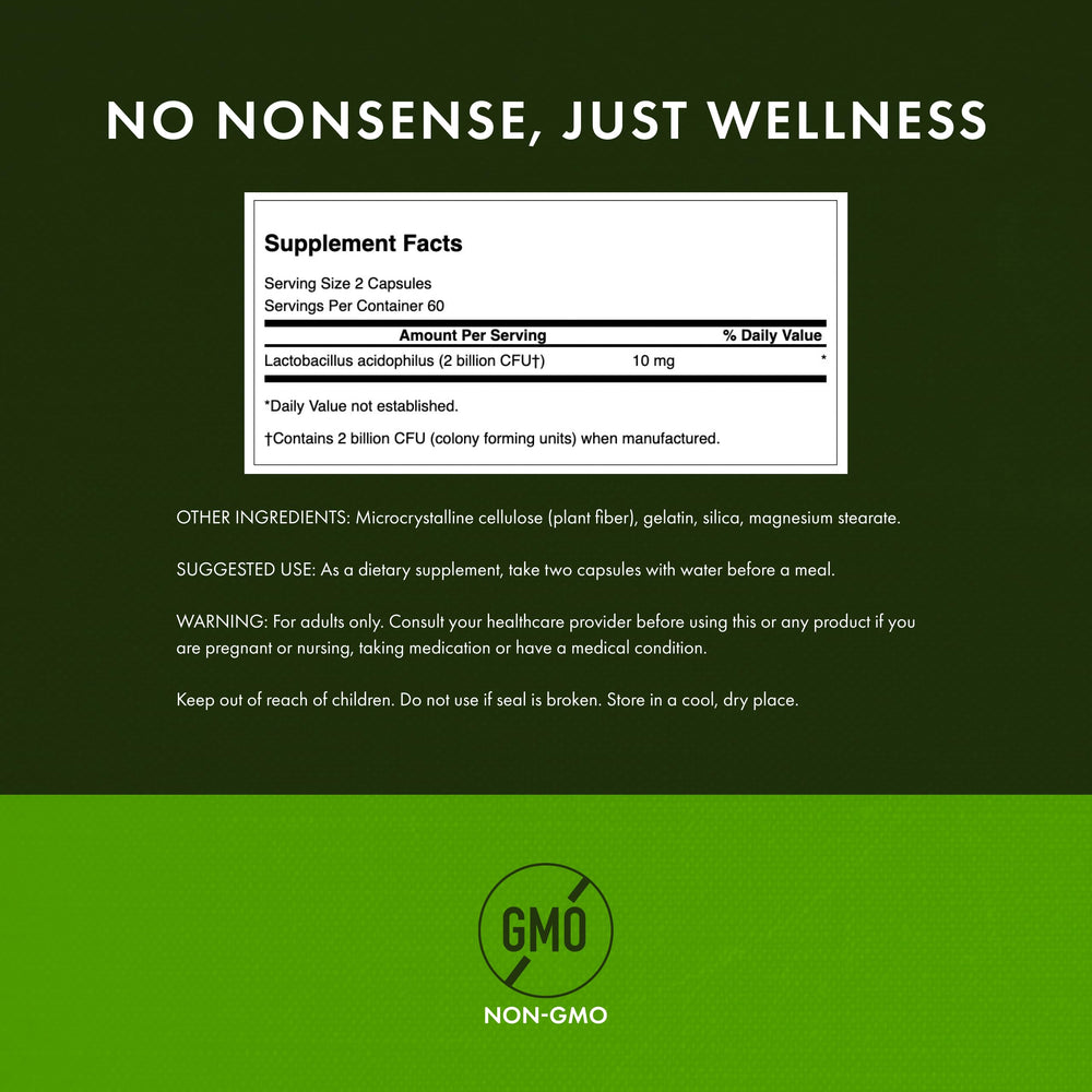 Swanson Probiotic label closeup with potency and usage details.