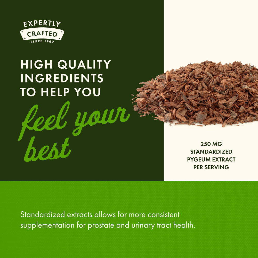 Swanson Pygeum capsules close-up captures texture, signaling quality and consistency.