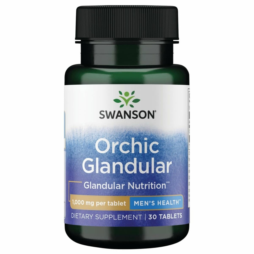 Swanson Raw Orchic Glandular bottle front for daily wellness possibilities.