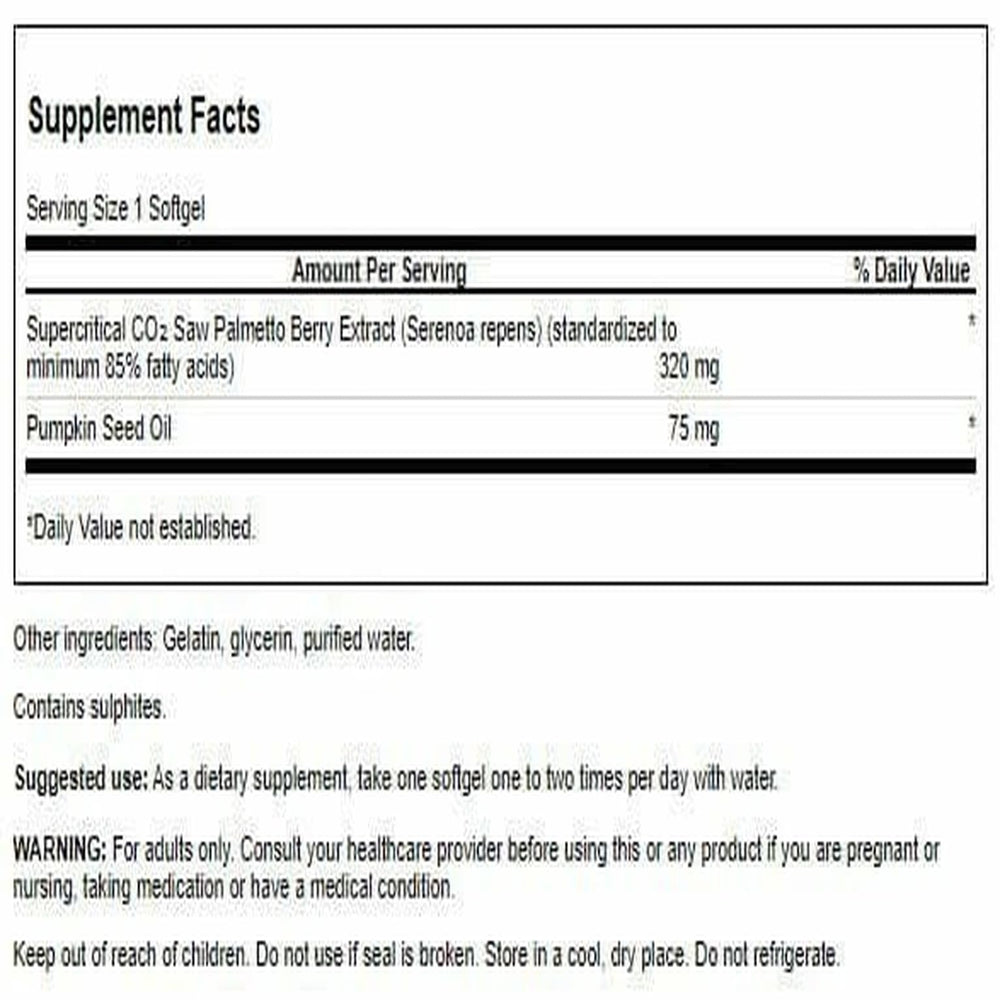 Swanson Saw Palmetto 60 SGels pack ready for daily use