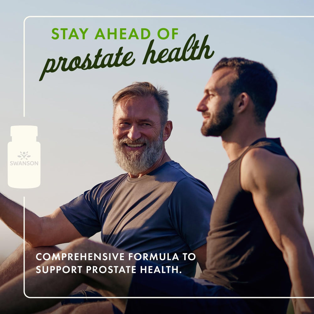 Swanson Saw Palmetto bottle label closeup highlighting dosage and prostate health focus.