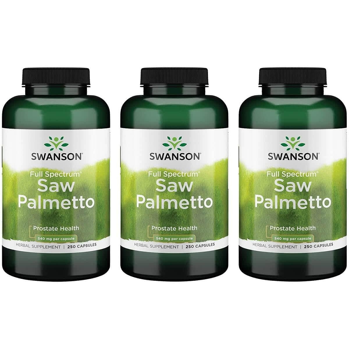 Swanson Saw Palmetto capsules bottle for daily prostate support