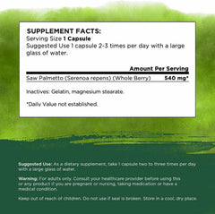 Close-up of Swanson Saw Palmetto capsules highlighting plant-based formula for everyday wellness