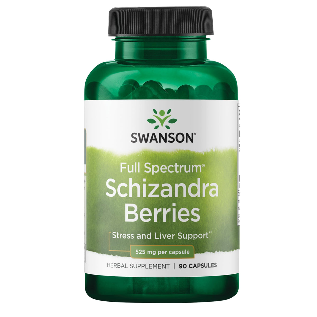 Swanson schizandra berries bottle front highlights stress support potential.