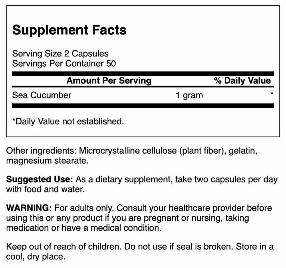 Swanson Sea Cucumber capsules close-up highlighting portable joint support.