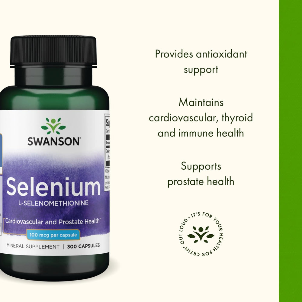 Swanson Selenium dosage information image with capsule count