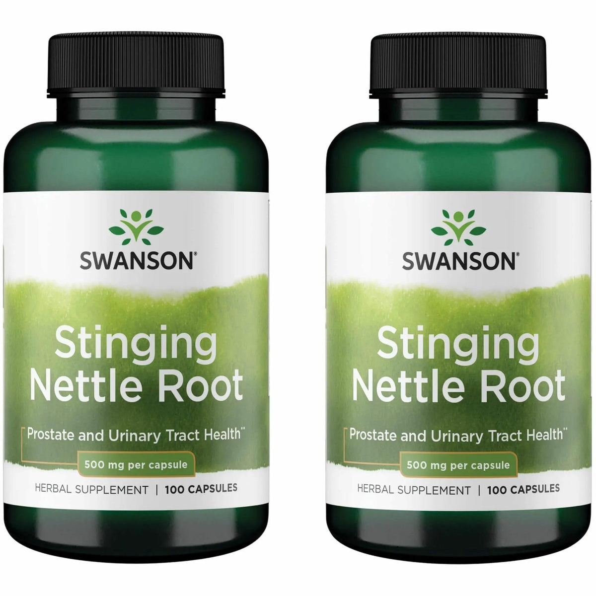 Swanson Stinging Nettle Root bottle with capsules for daily wellness.