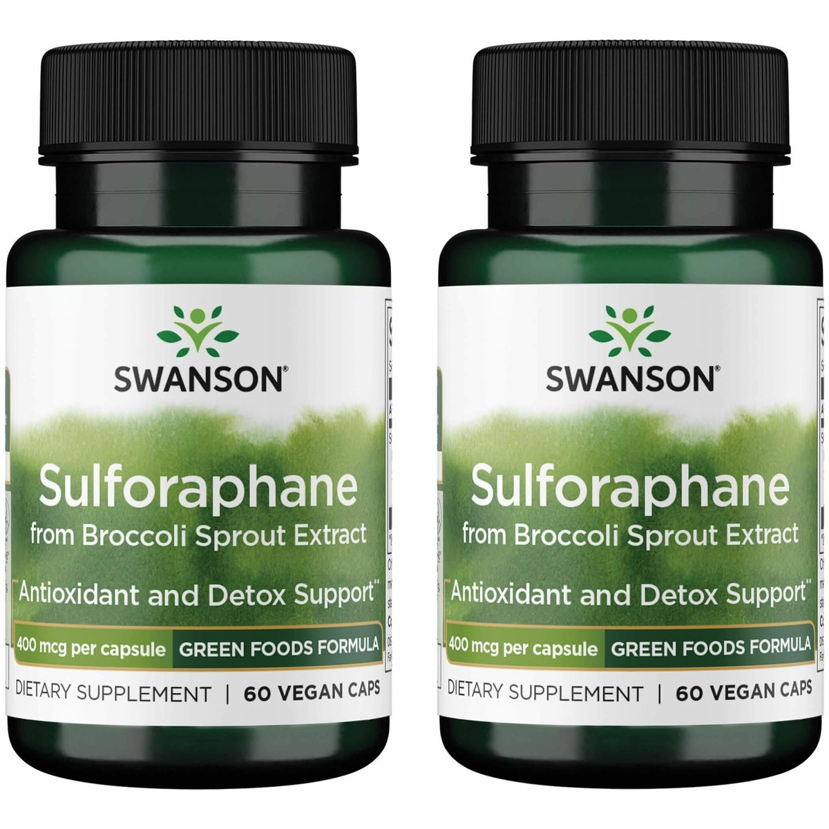 Swanson Sulforaphane capsules with bottle for daily wellness