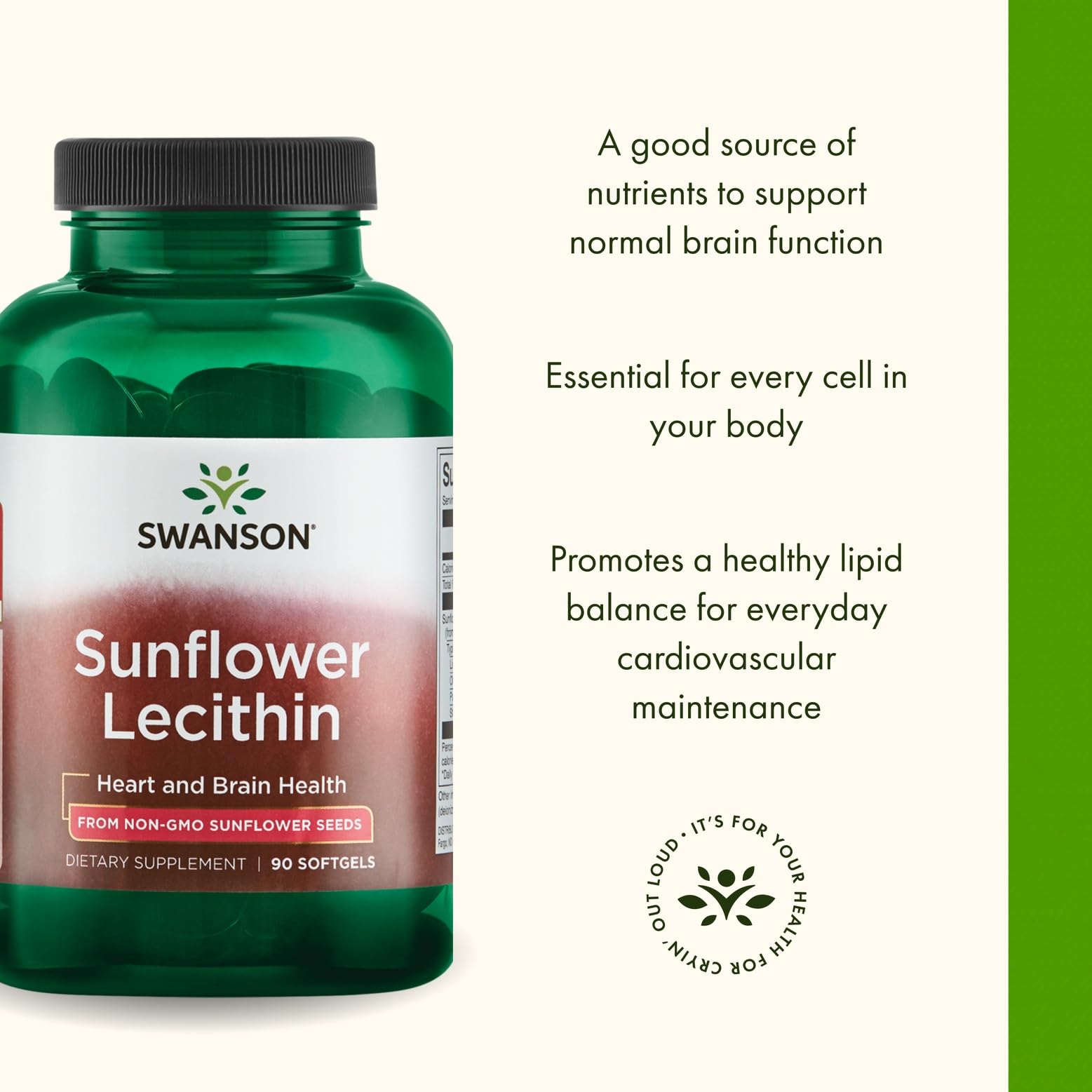 Ingredient panel emphasizes natural formula and purity.
