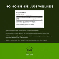 Label closeup highlights ingredients and dosage information.