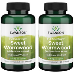 Swanson Sweet Wormwood bottle label highlighting GI health support