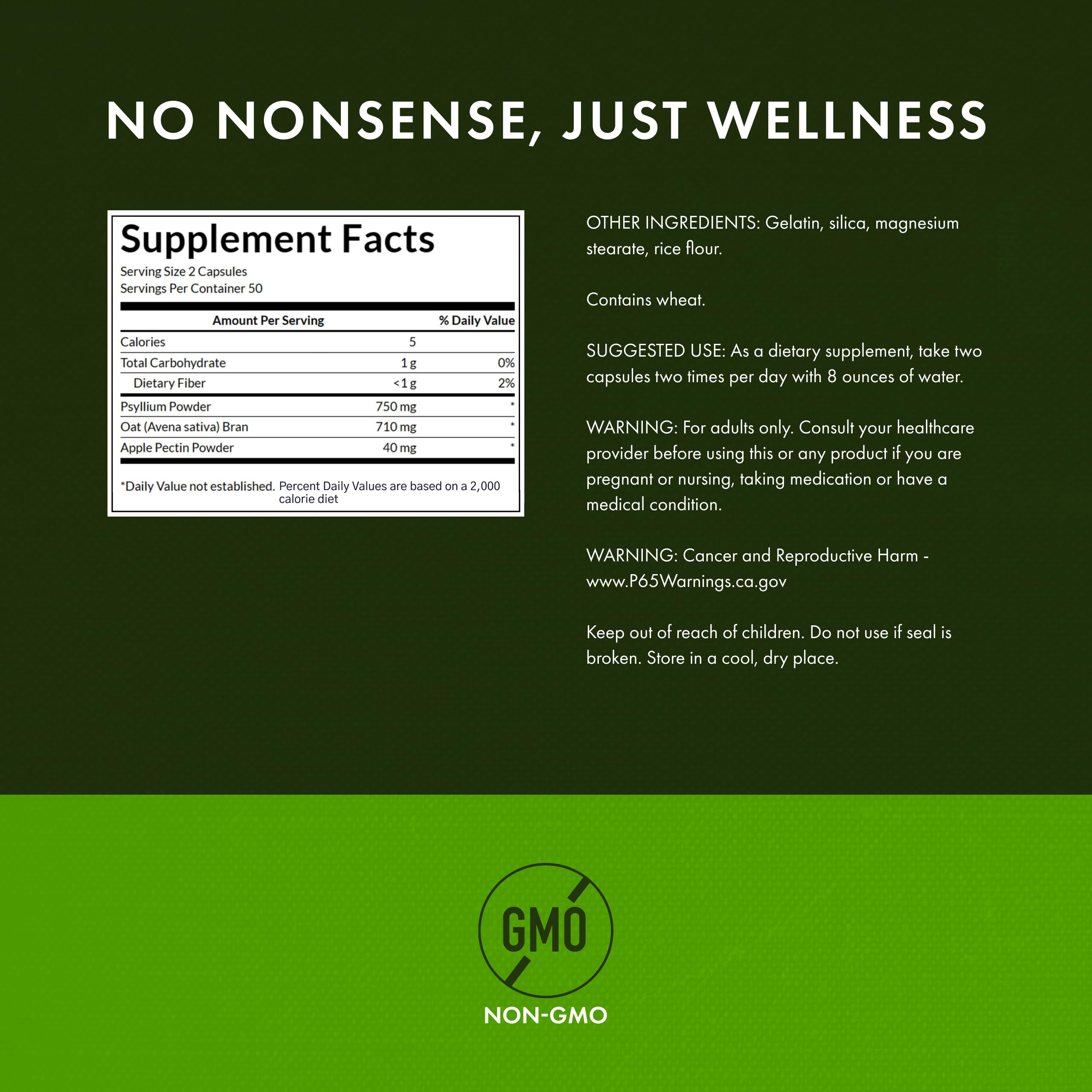 Swanson Tri-Fiber ingredients oats bran close-up for gentle digestion