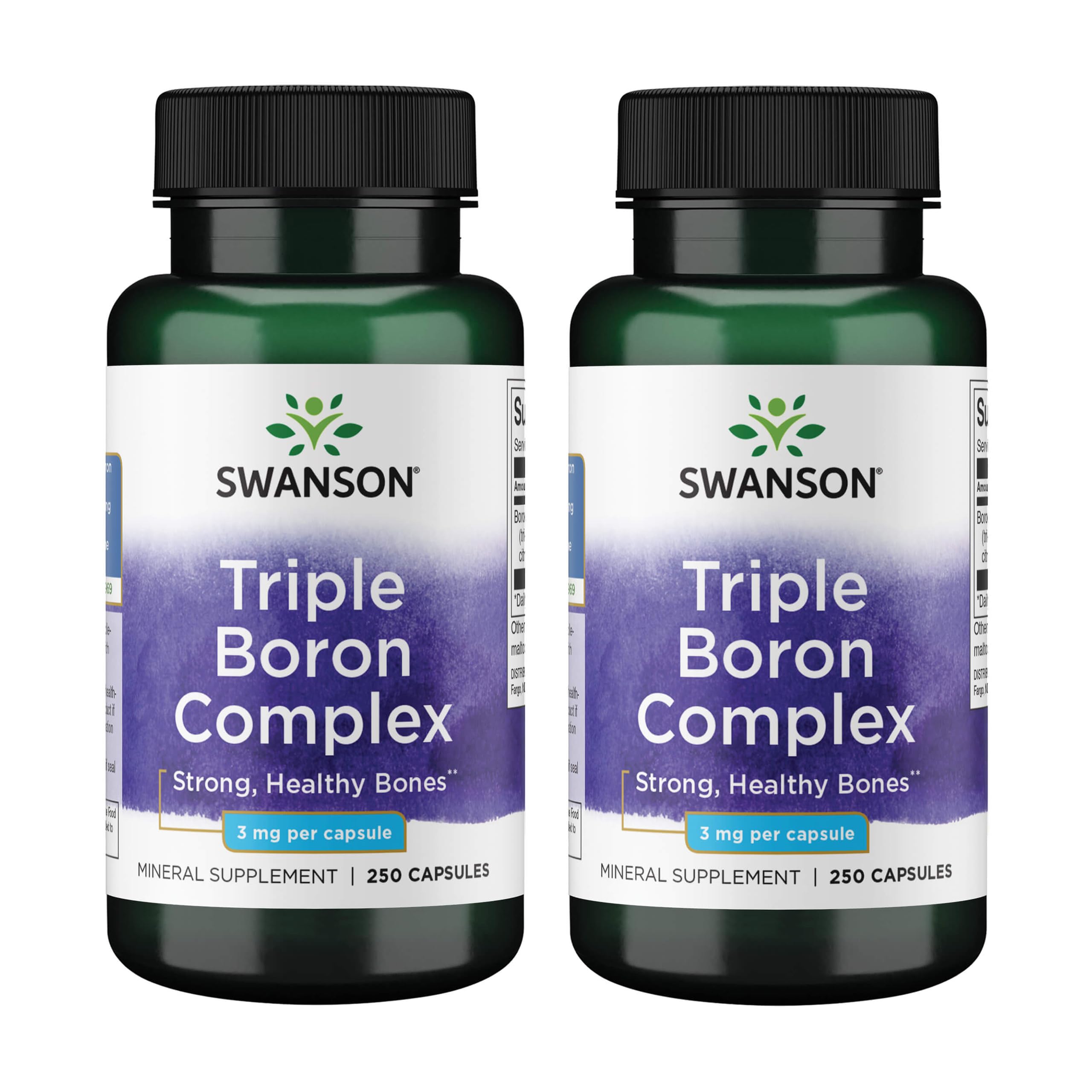 Swanson Triple Boron Complex bottle front showing product and bone support focus