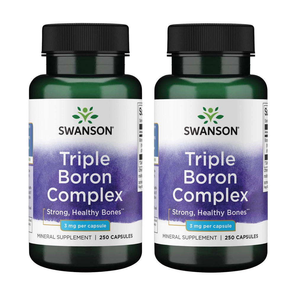 Swanson Triple Boron Complex bottle front showing product and bone support focus