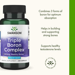 Swanson Triple Boron Complex bottle held for daily wellness routine