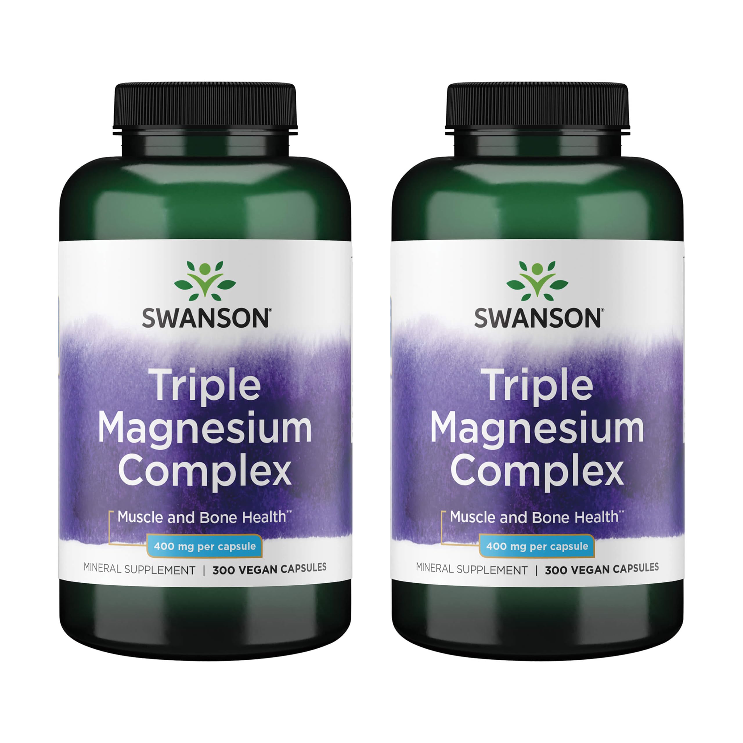 Swanson Triple Magnesium Complex bottle close-up for daily mineral support.