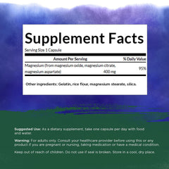 Close-up of Swanson Triple Magnesium Complex capsules for easy daily use