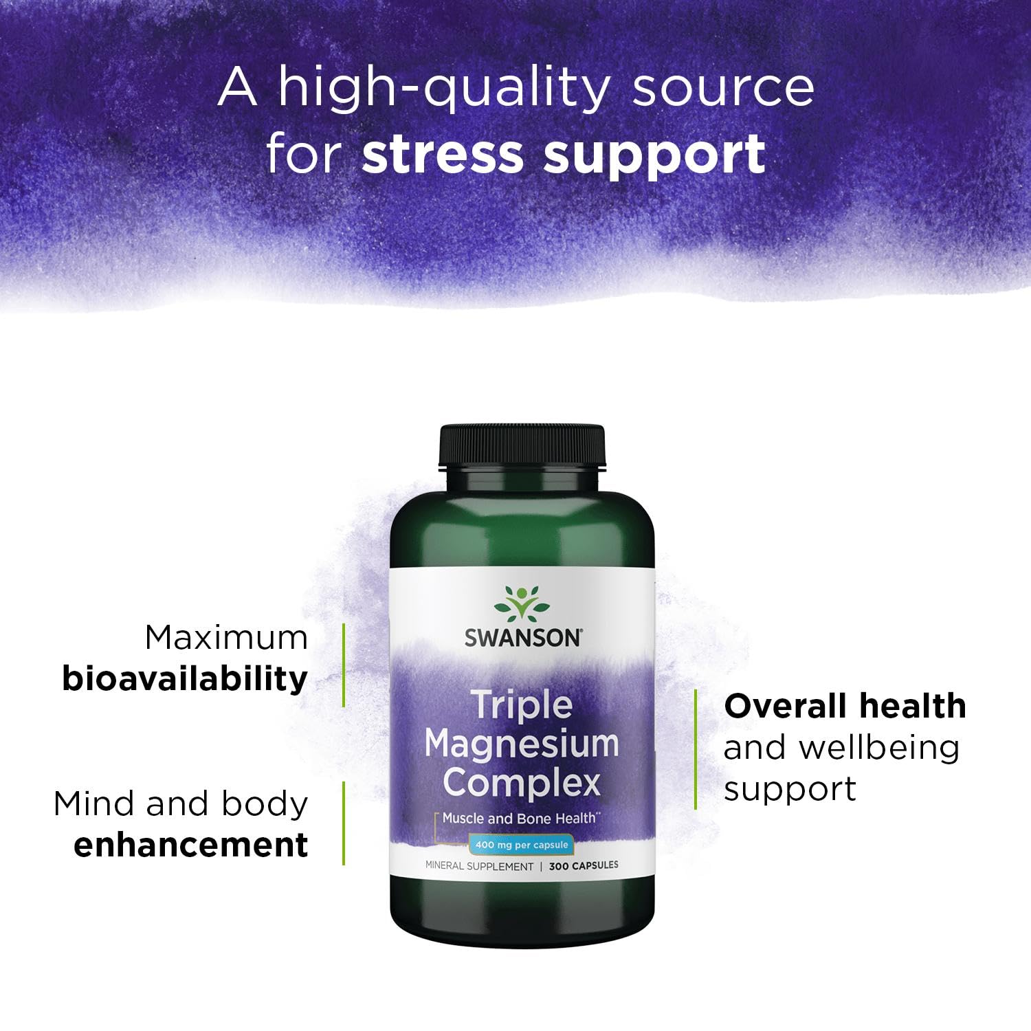 Pouring Swanson Triple Magnesium Complex capsules into a hand for daily intake
