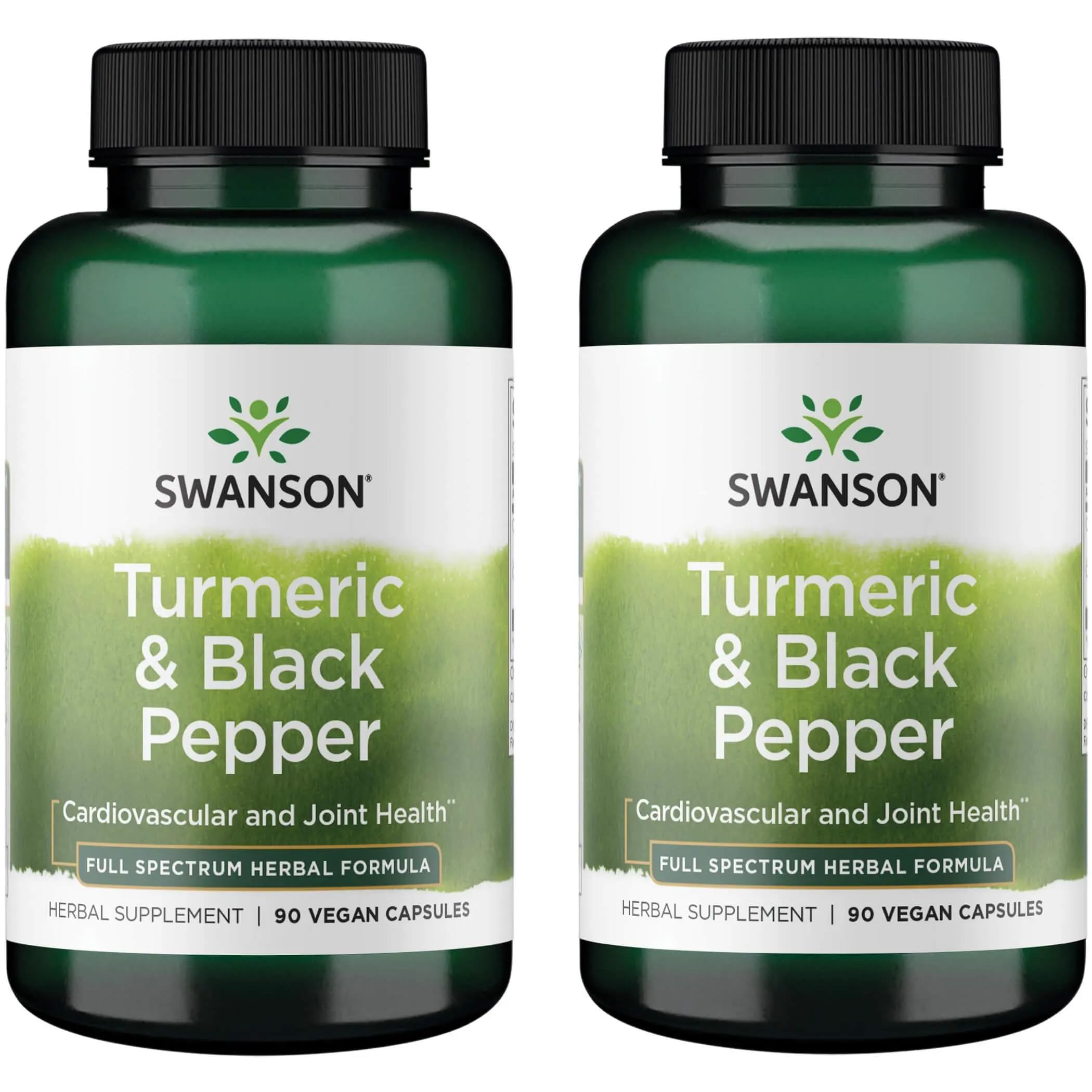 Swanson Turmeric & Black Pepper bottle showing antioxidant support for daily wellness.
