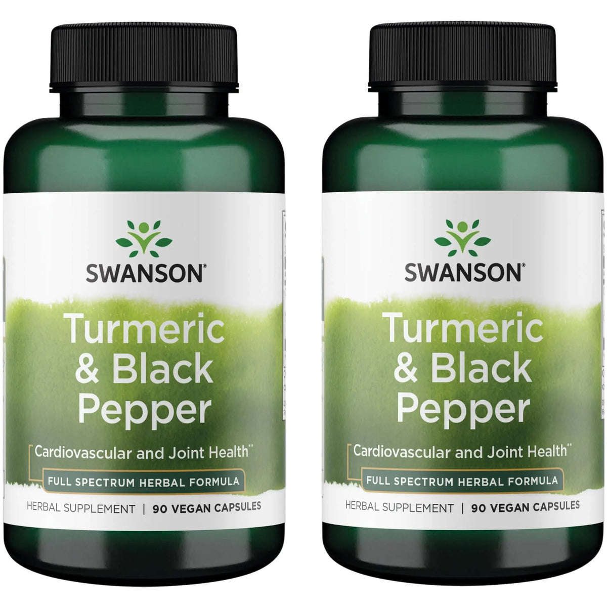 Swanson Turmeric & Black Pepper bottle showing antioxidant support for daily wellness.