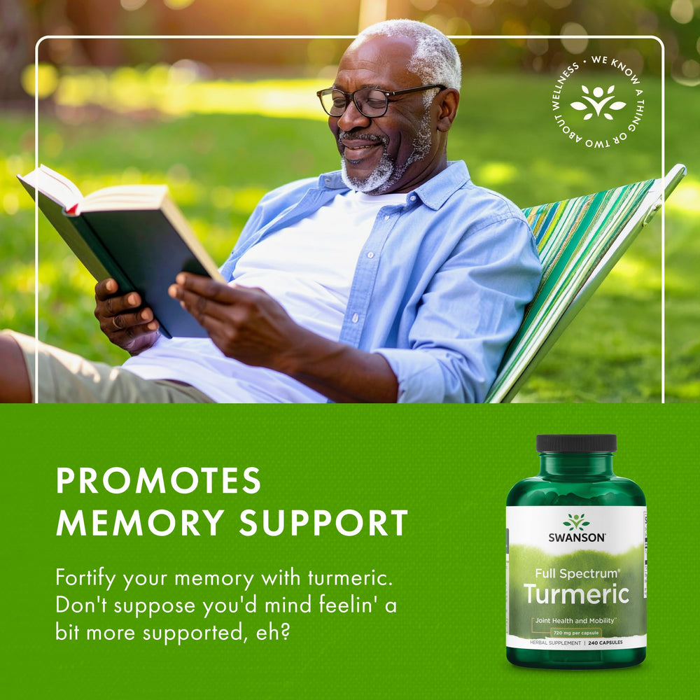 Swanson Turmeric serving size information supports consistent daily use.