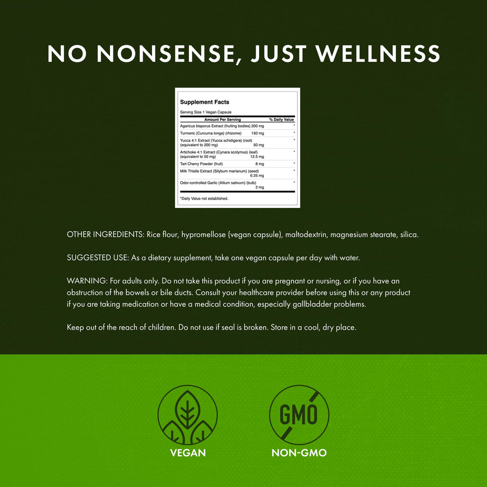 Swanson Uric Acid Cleanse ingredients with tart cherry highlight for flavor and detox blend