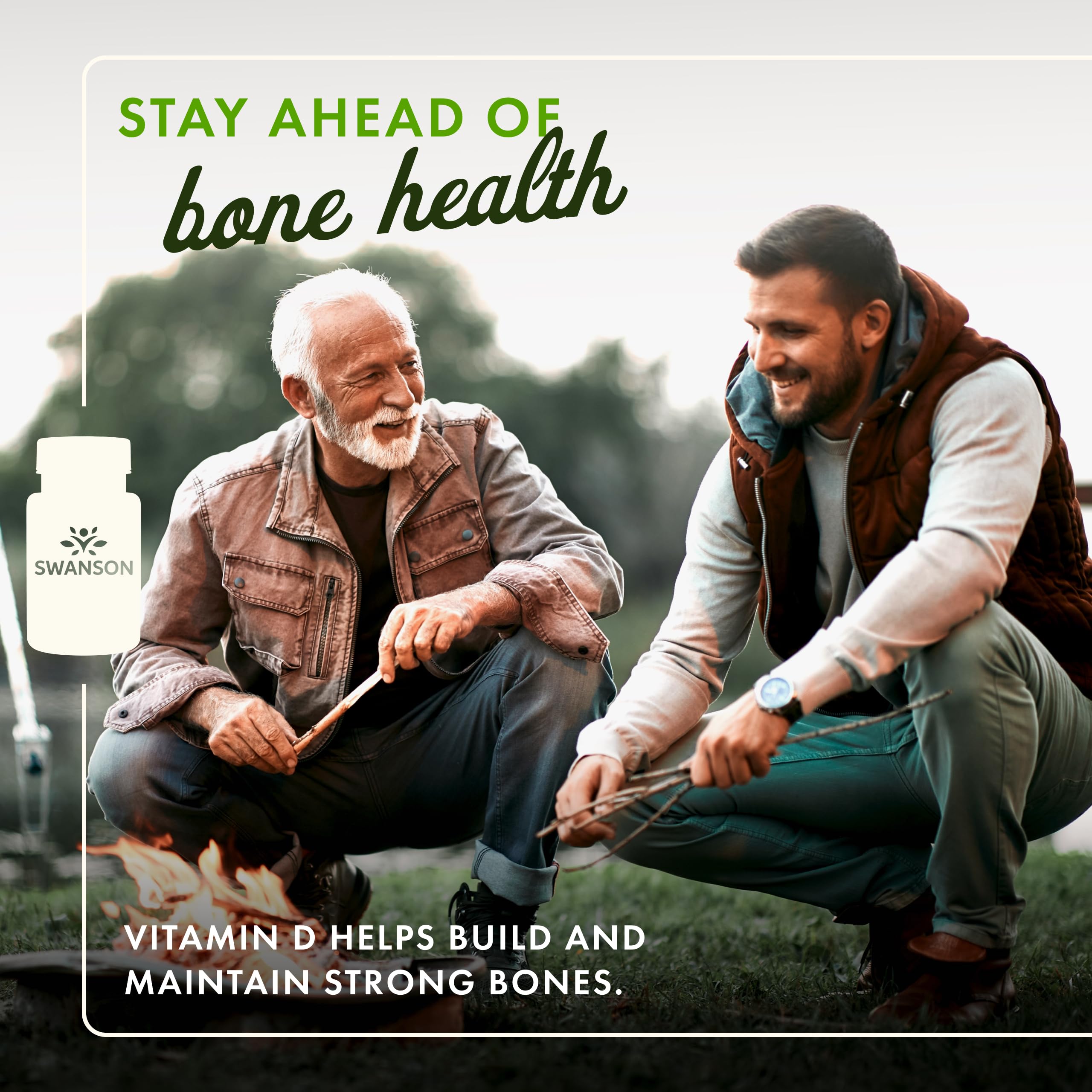 Close-up of Swanson D3 softgels showing the easy-to-swallow texture.