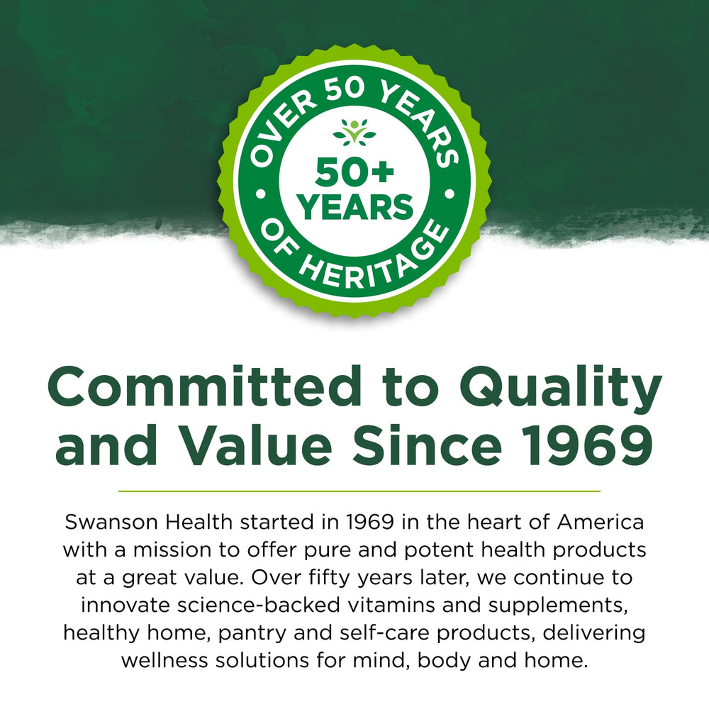 Swanson Vitamin E & Selenium packaging box highlighting quality