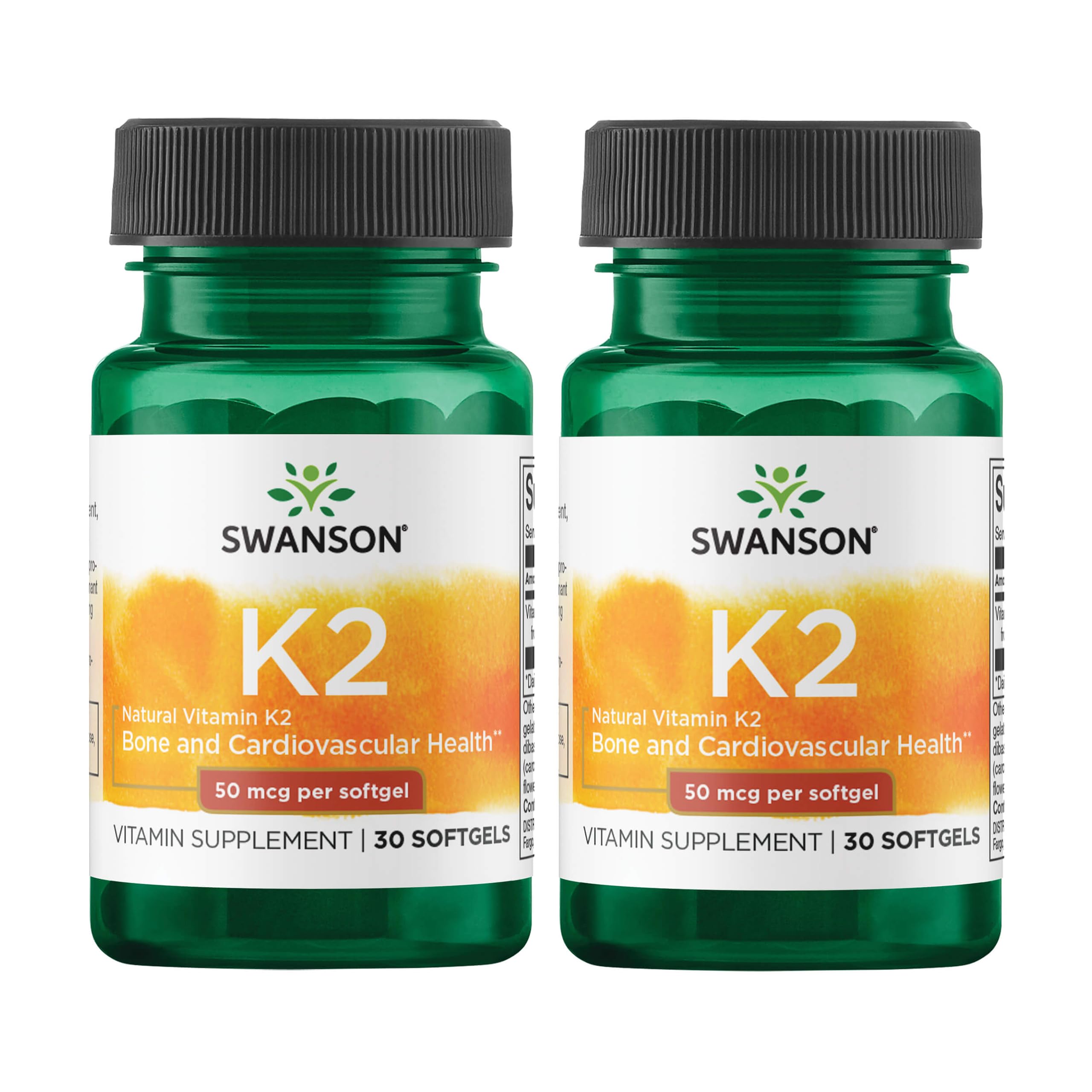Swanson Vitamin K2 Natto bottle front for daily support.