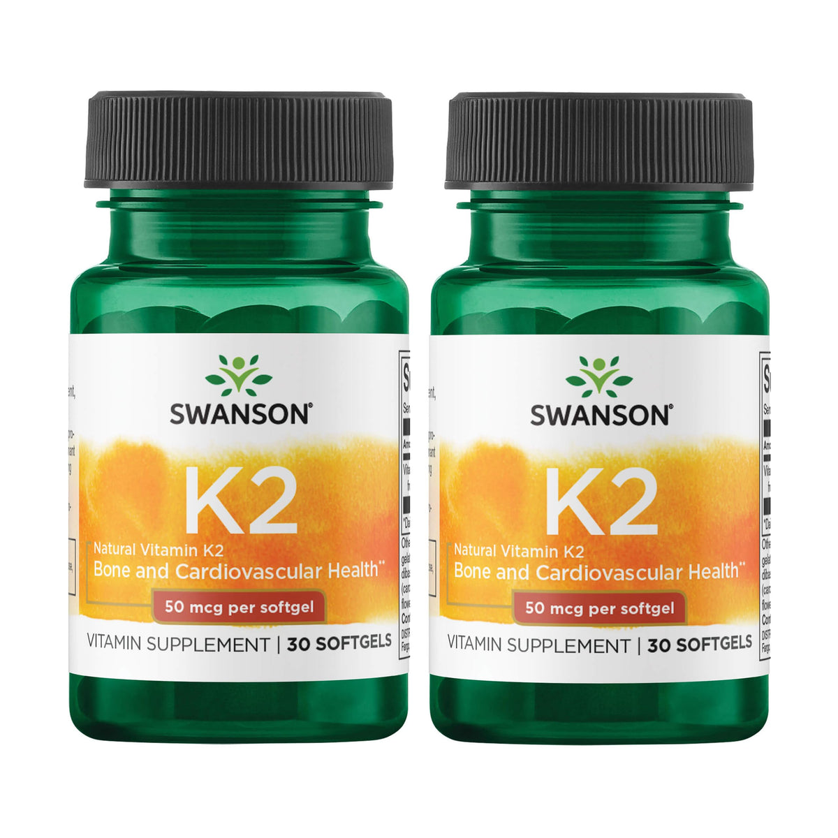Swanson Vitamin K2 Natto bottle front for daily support.