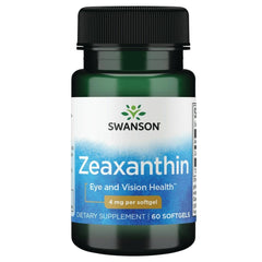 Swanson Zeaxanthin 4 mg softgels ready for daily eye support.