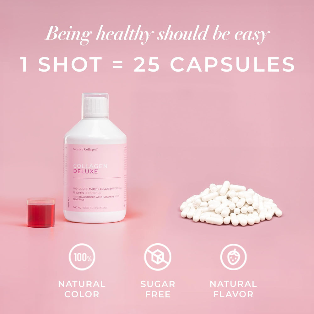 Close-up of label showing 12,500 mg and halal-certified marine collagen.