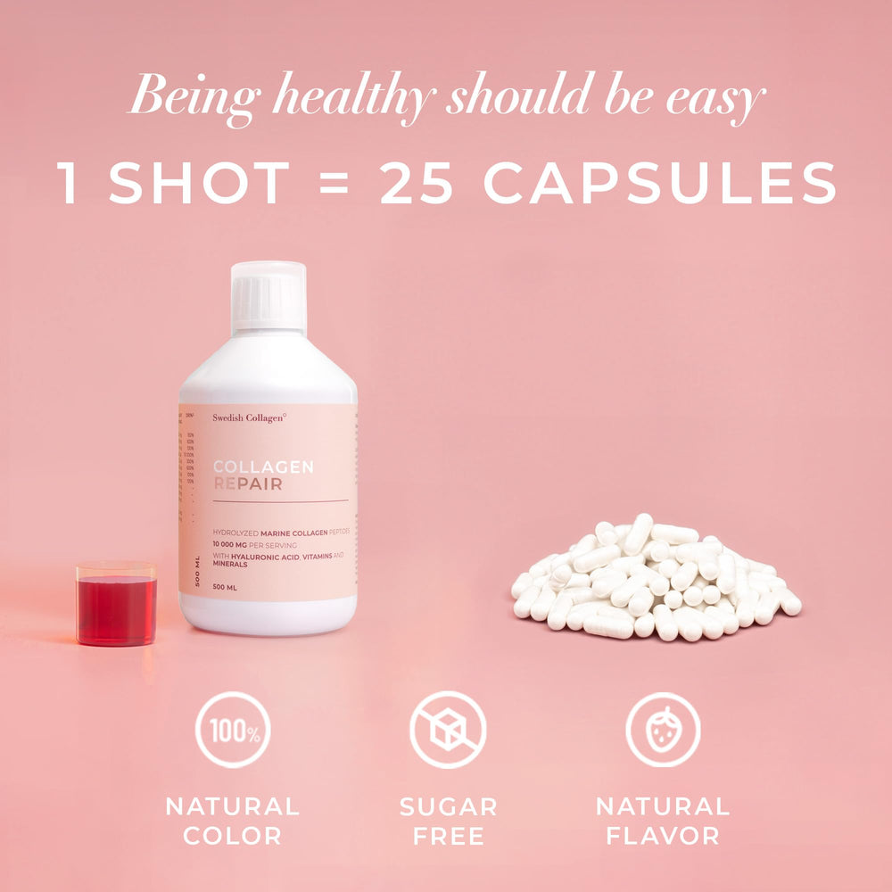 Swedish Collagen Repair 25 ml daily dose supports skin and joint care