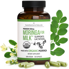 Sweetbottoms lactation moringa bottle for breastfeeding support.