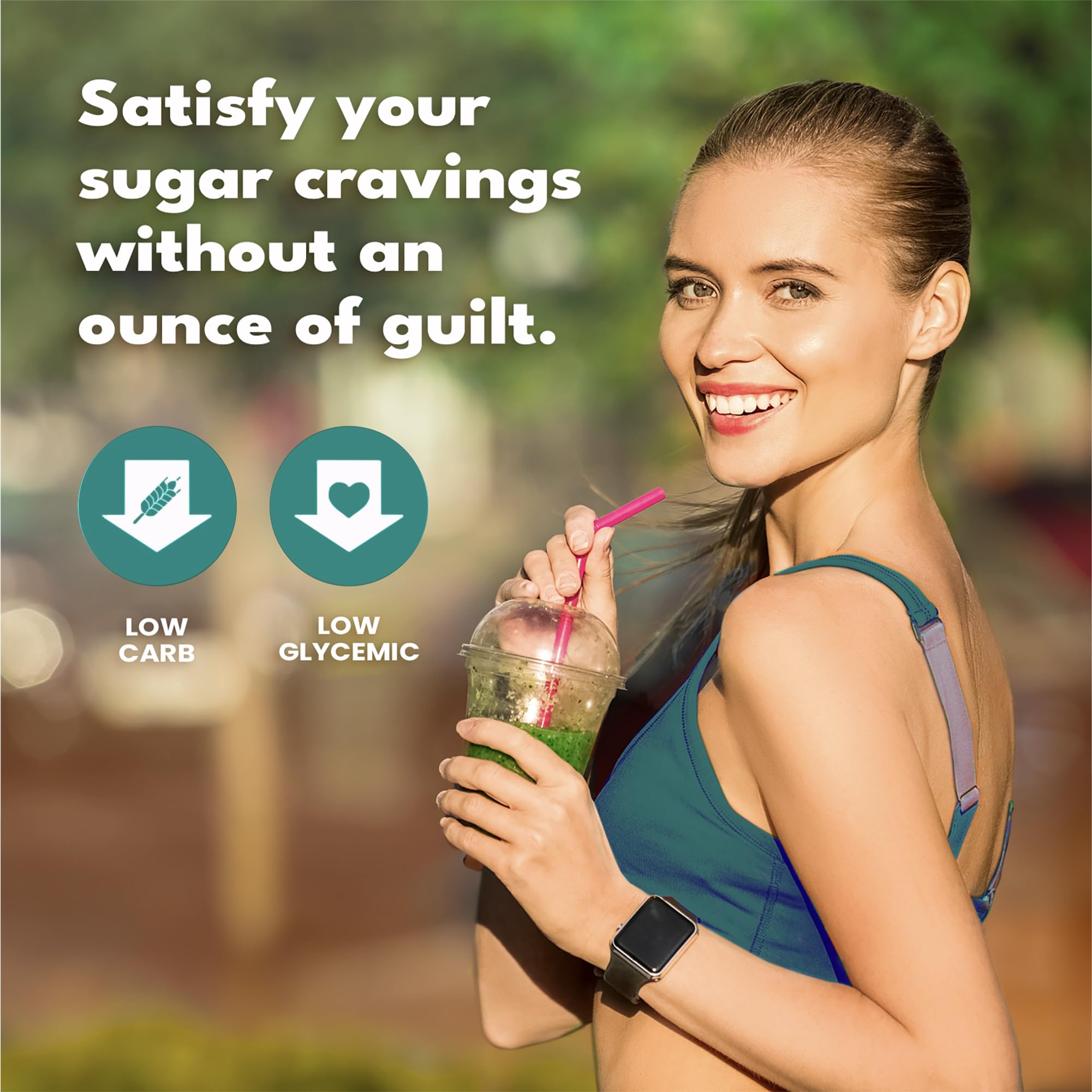 SweetLeaf stevia jar highlights keto-friendly, gluten-free sweetness