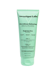 SweetSpot Labs microbiome balancing wash bottle front, gentle daily cleansing option