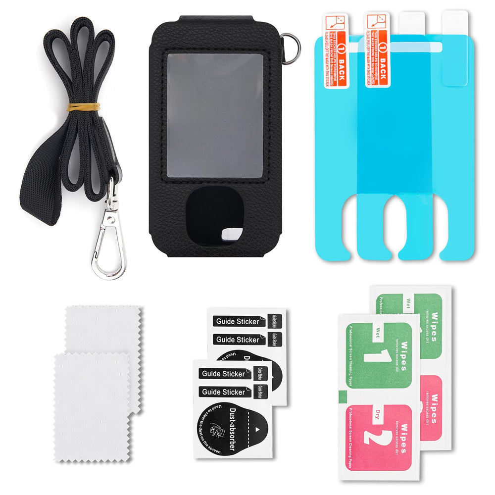 Swiatla Dexcom G7 leather case with carabiner offers secure clip storage