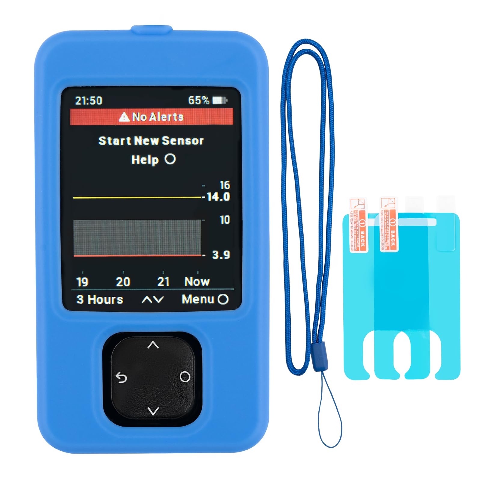 Swiatla Dexcom G7 receiver case in blue protects your Dexcom on the go.