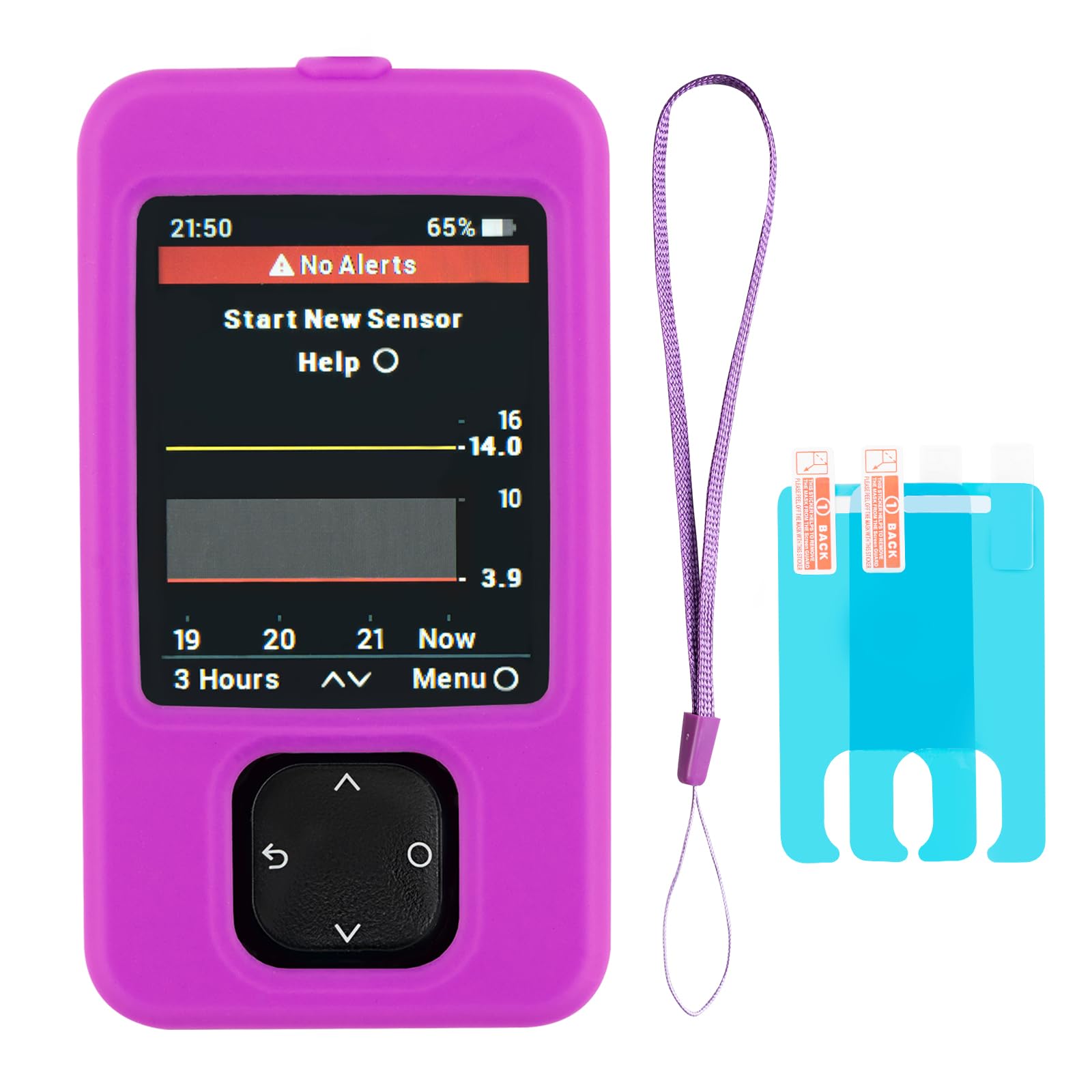 Swiatla Dexcom G7 receiver case purple protects your device on the go